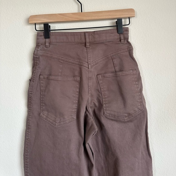 Aritzia Wilfred Free Archer Brown High Rise Straight Leg Jeans - Picture 11 of 12